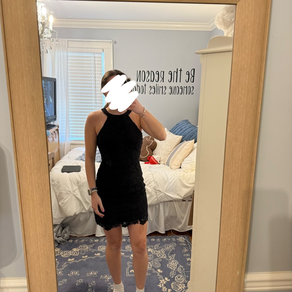 Lulu's Chic Black Mini Dress